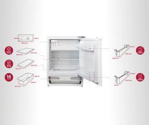 Inventum IKV0821D onderbouw koelkast met vriesvak nis 82cm