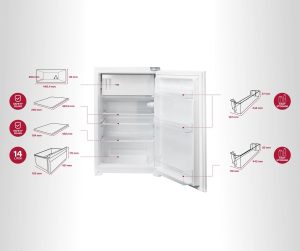 INVENTUM IKV0882S inbouw koelkast met vriesvak 88cm