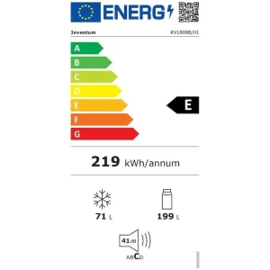 Inventum KV1808B koel-vriescombinatie 180cm ZWART NO-FROST