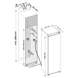 Inventum IKV1022S 102cm inbouw koelkast 139L