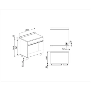 SMEG C92IPN2 inductiefornuis 90 cm