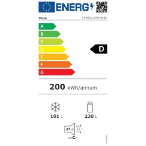 Sharp SJNBA11DMXPDEU koel-vriescombinatie 185cm NO-FROST