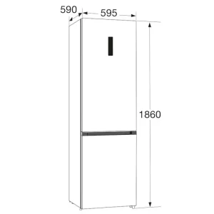 ETNA KCV385NRVS 186CM KOEL-VRIES COMBINATIE RVS