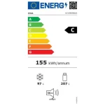 ETNA KCV385NRVS 186CM KOEL-VRIES COMBINATIE RVS