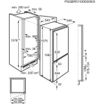Aeg TS5S161ES 158cm inbouw koel-vriescombinatie LOW-FROST sleepdeur