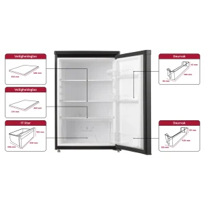 Inventum KK550B koeler 55cm ZWART