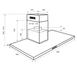 Inventum AKB9000ZWA 90cm afzuigkap ZWART 550m3