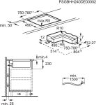 AEG NCH84B03CB 80cm inbouw inductie kookplaat met afzuiging