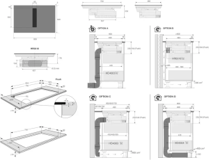 Pelgrim IKR6084 83cm inbouw inductie kookplaat met afzuiging