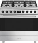 Smeg B91GMXNLK gasfornuis 90 cm RVS