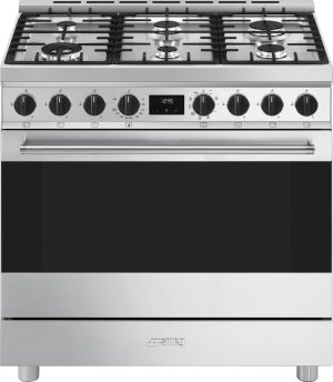 Smeg B91GMXNLK gasfornuis 90 cm RVS