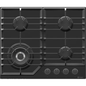 Wiggo WHG634GLB inbouw gaskookplaat 60cm GAS OP GLAS