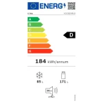 ETNA KCV282NRVS 182CM KOEL-VRIES COMBINATIE RVS NO-FROST