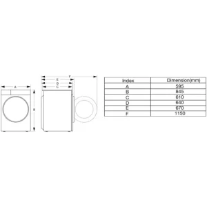 Hisense DH5S102BW 10kg warmtepompdroger