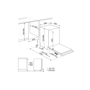 SMEG STL362DQ 60cm volledig geïntegreerde vaatwasser slider