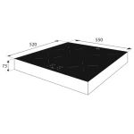 Etna KIV454RVS 55cm inductie kookplaat 1-fase