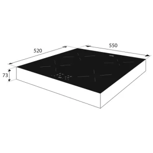 Etna KIV454RVS 55cm inductie kookplaat 1-fase