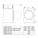 Hisense WF3E8063BWF 8kg wasmachine 1600 toeren