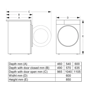 Hisense WF3E8063BWF 8kg wasmachine 1600 toeren