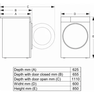 Hisense DH3E900BWCB 9kg warmtepompdroger
